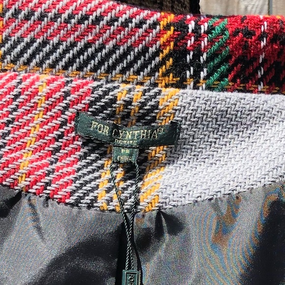 NWT FOR CYNTHIA PLAID JACKET SIZE PS - Picture 10 of 10
